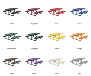 4′ Kids Free Standing Picnic Table | Perforated Steel color options