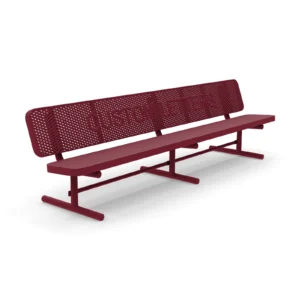 10' Free Standing Supreme Custom Park Bench with Backrest | Expanded Metal