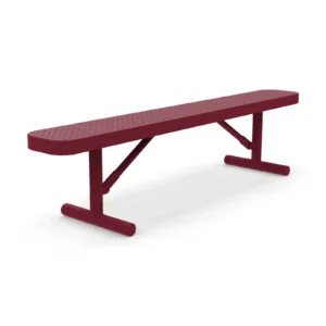 6' Free Standing Champion Park Bench | Perforated Steel